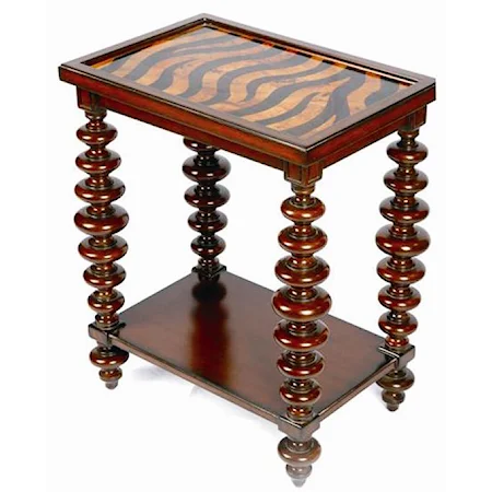 Zebra Chairside Table